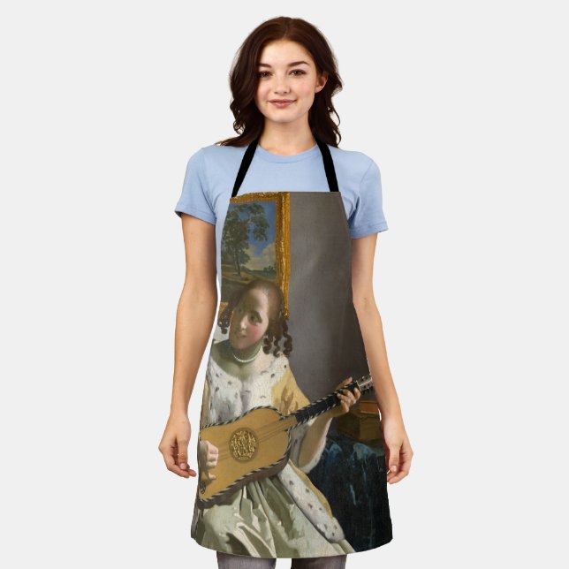 Delantal Johannes Vermeer, guitarrista (Gastado)