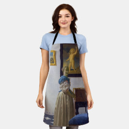 Delantal Johannes Vermeer - Lady de pie en un vírgen