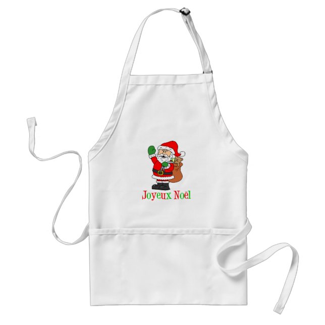 Delantal Joyeux Noel Santa Claus Cartoon Apron (Frente)