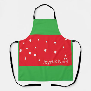 Delantal Joyeux Noel Snowflakes Apron