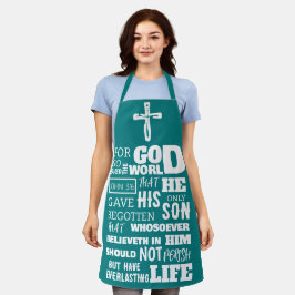 DELANTAL JUAN 3:16 PORQUE DIOS AMÓ TANTO AL MUNDO