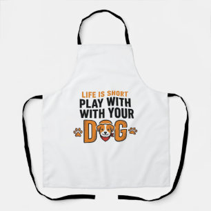Delantal Juega Con Tu Perro Diseño De Grabado Antiguo Diver
