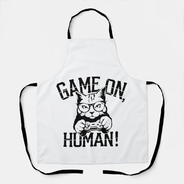 Delantal Juego de diseño de gatos para jugadores en humanos (Anverso)