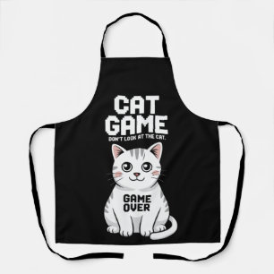 Delantal Juego de Gatos No Mires Al Gato Demasiado Divertid