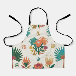 Delantal Juego de Posavasos Botánicos Tropicales Oasis Dora