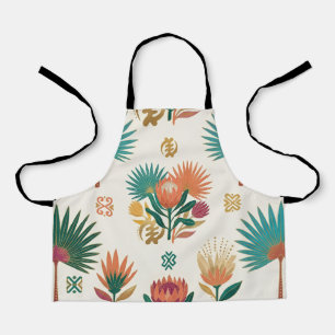 Delantal Juego de Posavasos Botánicos Tropicales Oasis Dora