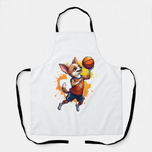 Delantal Jugador Baloncesto Chihuahua Deporte Dunk Cop