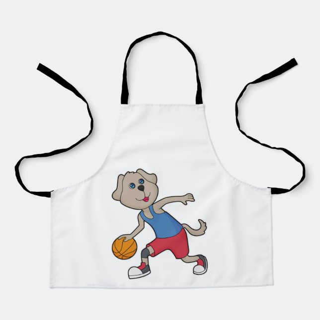 Delantal Jugador de baloncesto Dog (Anverso)