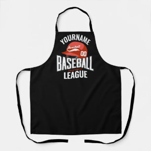 Delantal Jugador de béisbol personalizado NOMBRE Equipo Cha