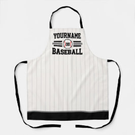 Delantal Jugador de béisbol retro personalizado NOMBRE Equi