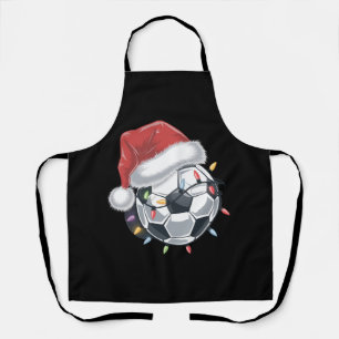Delantal Jugador de fútbol de Santa Soccer Ball Sports Navi