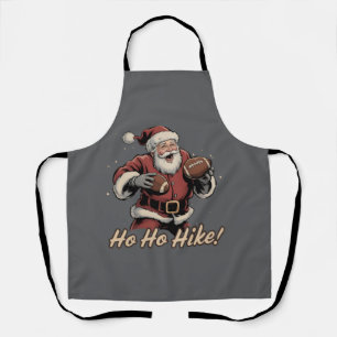 Delantal Jugador de fútbol Retro Santa Ho Ho Hike Navidad