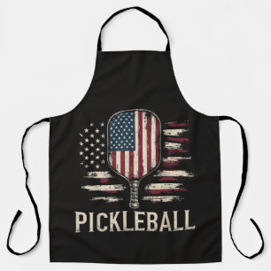 Delantal Jugador de Pickleball Bandera de EE. UU. Paddlebal