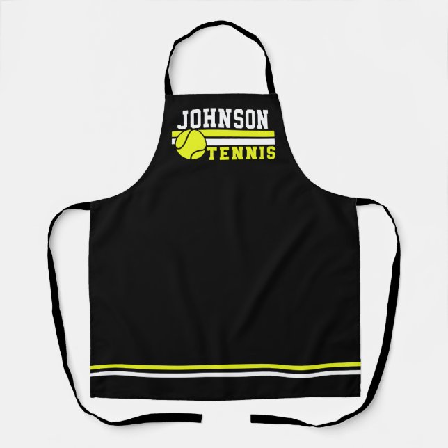Delantal Jugador de tenis NOMBRE Ball Game Court Personaliz (Anverso)