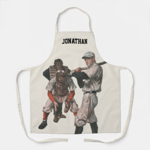 Delantal Jugadores de béisbol deportivo vintage