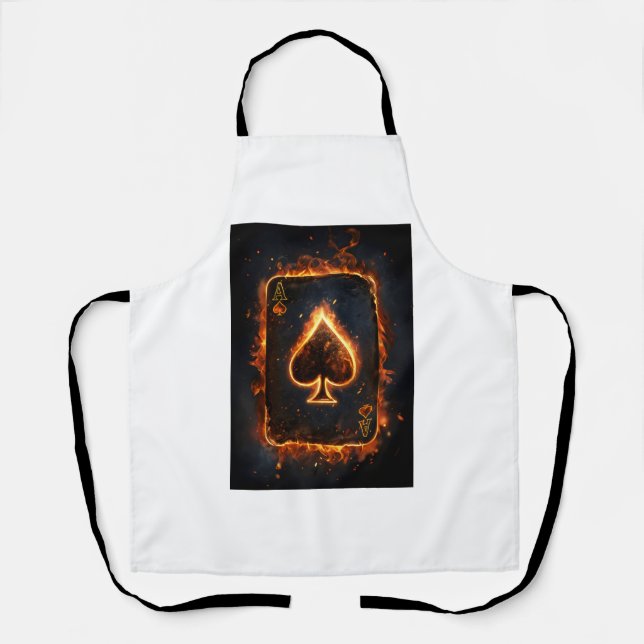 Delantal Jugando cartas. (Anverso)