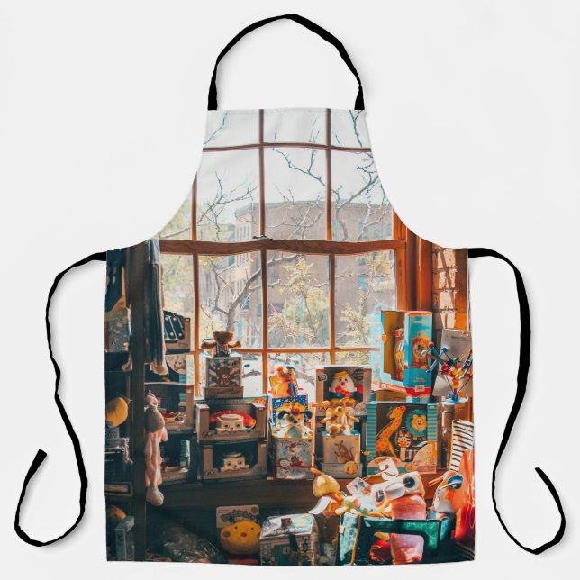 DELANTAL JUGUETES DE PLUSH ASORCIADOS EN ESCUELA DE MADERA  (Anverso)