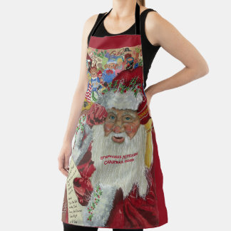 Delantal Jumbo Clásico Santa Nombre Personalizado y Leyenda