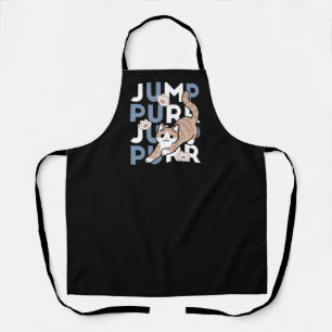 Delantal Jump Purr Jump: Playful Cat Design con arte divert