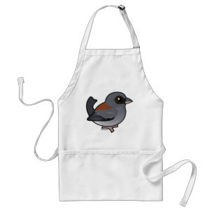 Delantal Junco de ojos oscuros (de respaldo rojo)