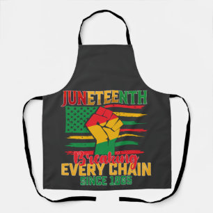 Delantal Juneteenth Rompiendo Cada Cadena Desde 1865