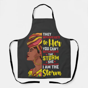Delantal Juneteenth Soy La Tormenta Melanina Chica Negra