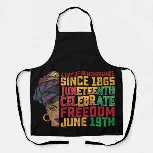 Delantal Juneteenth Un Día De Recuerdo Libertad Negra