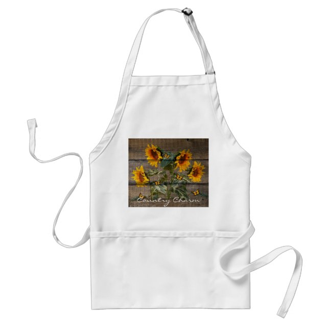 Delantal Junta de Barniz de Mariposas Rusas Sunflower (Frente)