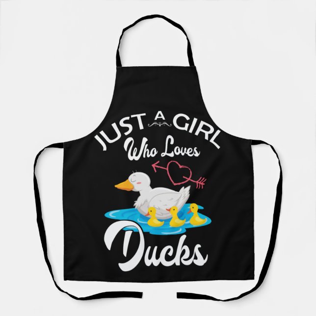 Delantal Just A Girl Who Loves Ducks Duck Owner Lover Gift (Anverso)