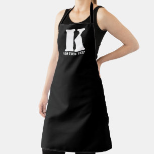 Delantal K Monograma Clásico Trendy Wedding Templa