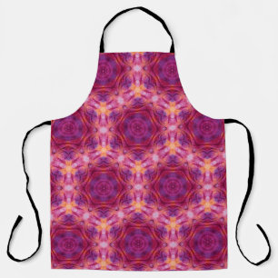 Delantal kaleido de color violeta, púrpura, naranja y azul