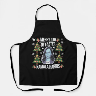 Delantal Kamala Harris Navidad Santa Feliz 4 De Pascua
