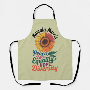 Delantal Kamala Harris Paz Amor Igualdad Esperanza Diversid