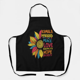 Delantal Kamala Harris Peace Love Equality Hope Diversity