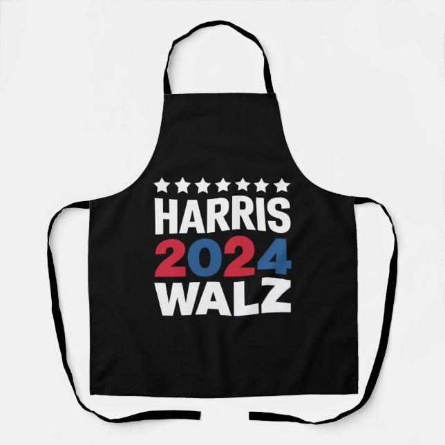 Delantal Kamala Harris Walz Para Presidente Vicepresidente  (Anverso)