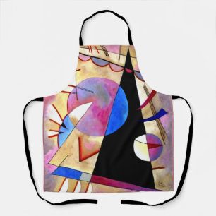 Delantal Kandinsky - Cubismo abstracto con rosas y azules