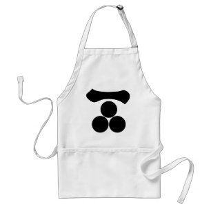 Delantal Kanji numeral uno y tres estrellas