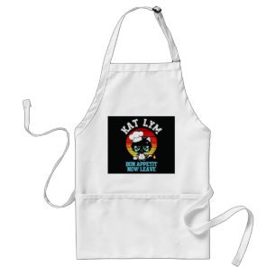 Delantal Kat Lym Sarcastic Chef Cat - Bon Appetit Now Leave