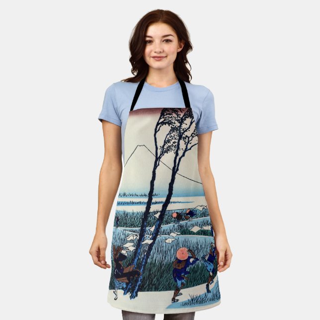 Delantal Katsushika Hokusai - Ejiri en la provincia de Suru (Gastado)