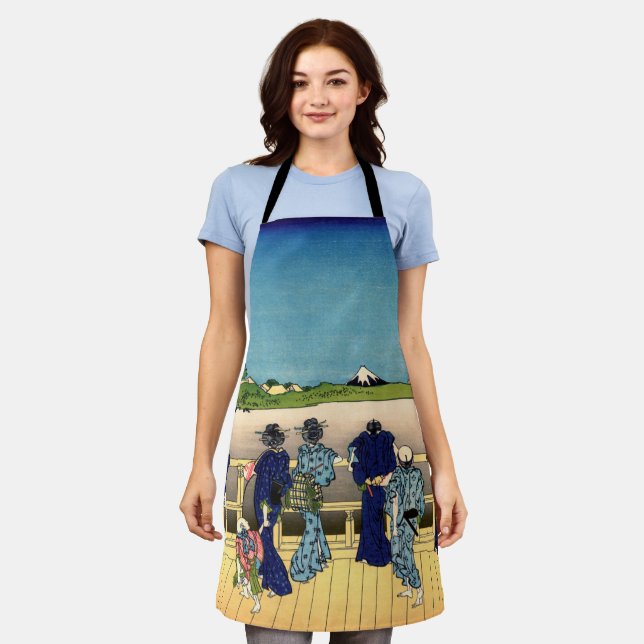 Delantal Katsushika Hokusai - Salón Sazai, Templo 500 Rakan (Gastado)