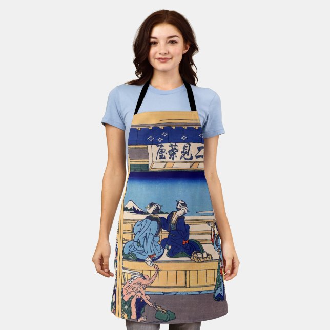 Delantal Katsushika Hokusai - Yoshida en Tokaido (Gastado)