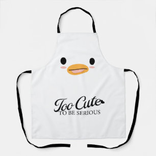 Delantal Kawaii Duck Tongue "Demasiado lindo para ser serio