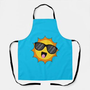 Delantal Kawaii Happy Sun con gafas de sol