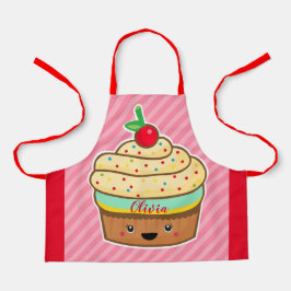 Delantal kawaii NOMBRE PERSONALIZADO niños retro todo sobre