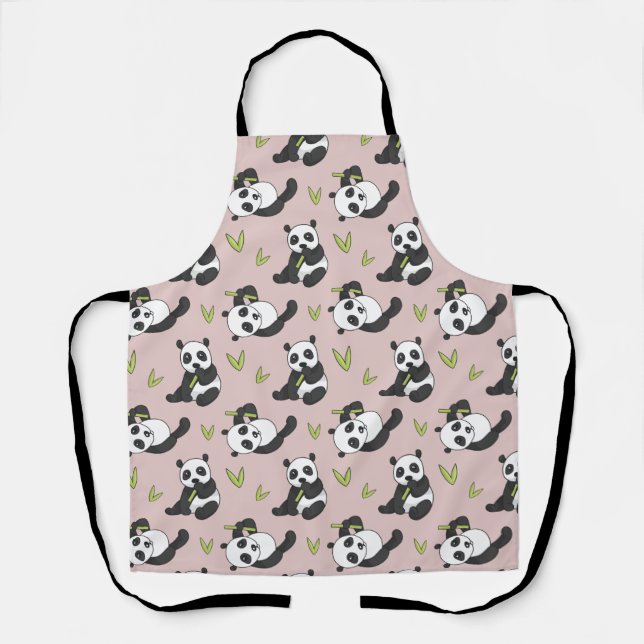 Delantal Kawaii Panda Cartoon Animal Pattern Cute Summer (Anverso)
