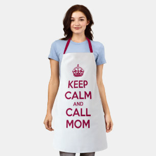 Delantal Keep Calm and Call Mom