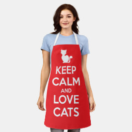Delantal Keep Calm and Love Cats