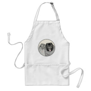 Delantal Keeshond Graphics Keeshond Mom and Son