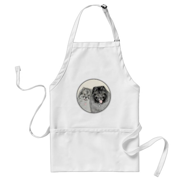 Delantal Keeshond Graphics Keeshond Mom and Son (Frente)