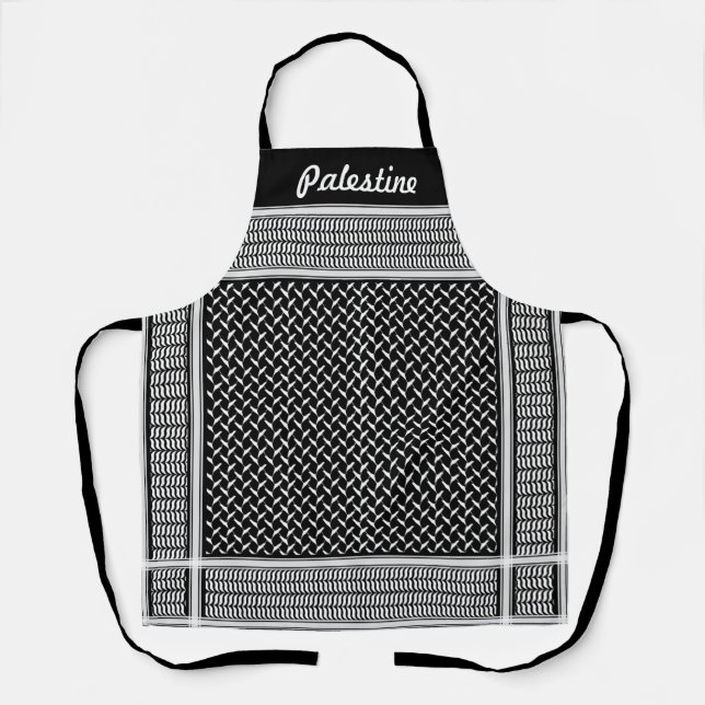 Delantal Keffiyeh palestino (Anverso)